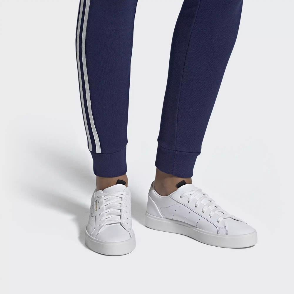 Adidas Sleek Tenis Blancos Para Mujer (MX-29315)